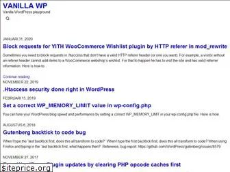 vanilla-wp.org