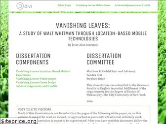 vanishingleaves.com