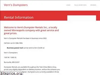 vernsdumpsters.com