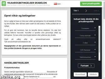 vilkarogbetingelserskabelon.dk