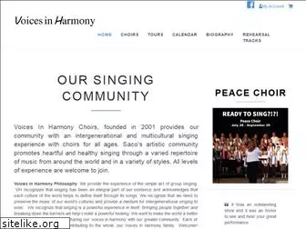 voicesinharmonychoirs.com