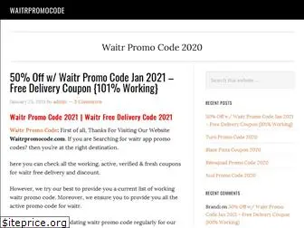 waitrpromocode.com