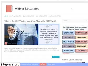 waiverletter.net