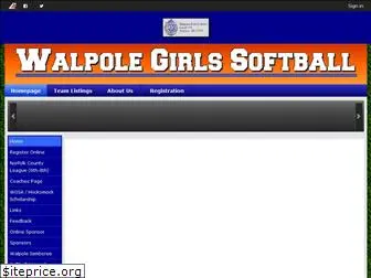 walpolesoftball.com