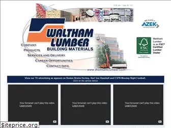 walthamlumber.com