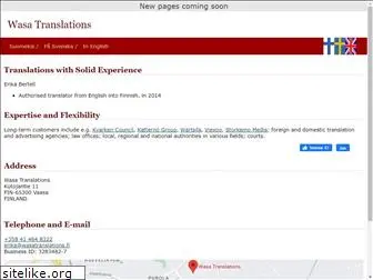 wasatranslations.fi