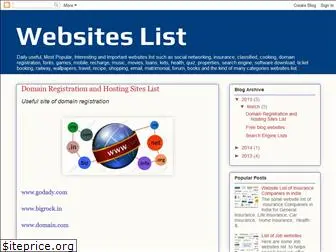 websites--list.blogspot.in