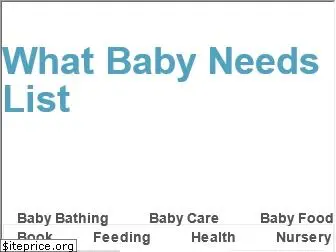 whatbabyneedslist.com