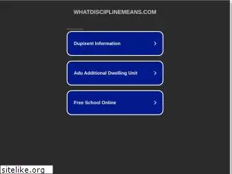 whatdisciplinemeans.com