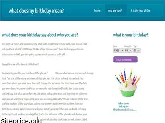 whatdoesmybirthdaymean.com