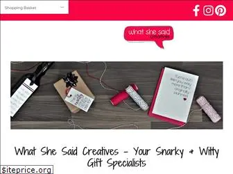 whatshesaidcreatives.com