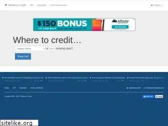 wheretocredit.com