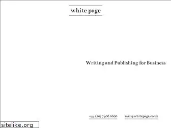 whitepage.co.uk