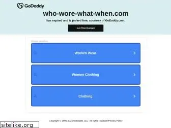who-wore-what-when.com