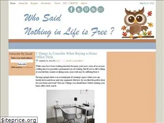 whosaidnothinginlifeisfree.com