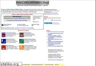 whosaliveandwhosdead.com