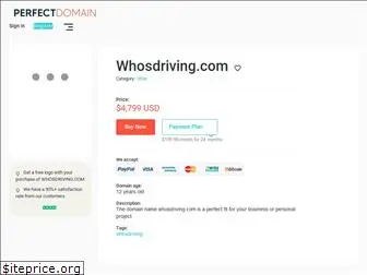 whosdriving.com