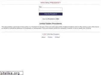 whowaspresident.com