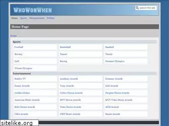 whowonwhen.com