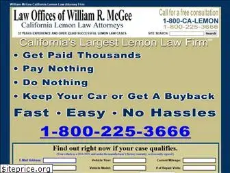 williammcgeecalifornialemonlawattorneyfirm.com