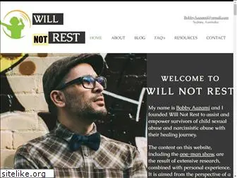 willnotrest.com