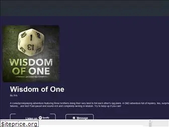 wisdomofonepodcast.com