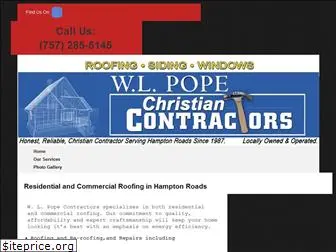 wlpopecontractors.com
