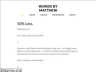 wordsbymatthew.com