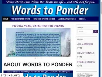 wordstoponder.info