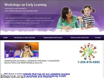 workshopsonearlylearning.com