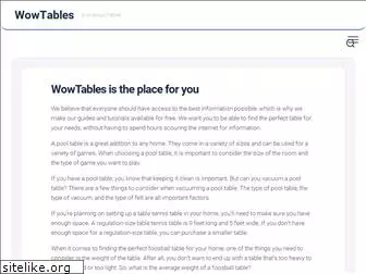 wowtables.com