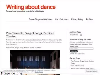 writingaboutdance.com