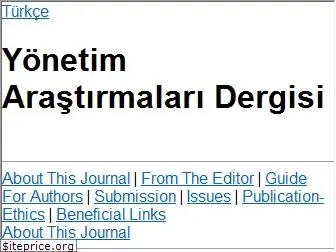 yad.baskent.edu.tr - yönetim araştirmalari dergisi