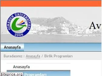 ydb.giresun.edu.tr - birlik programları: a:b. çerçeve ofisi