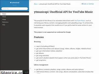 ytmusicapi.readthedocs.io
