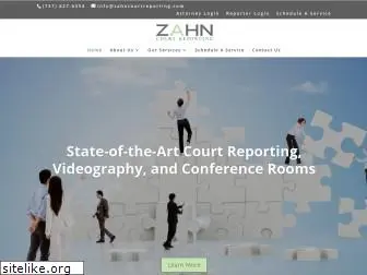 zahncourtreporting.com