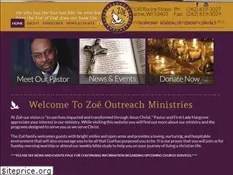 zoeoutreachministries.com