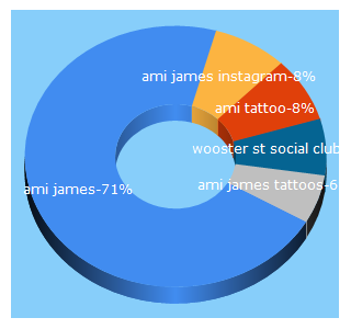 Top 5 Keywords send traffic to ami-james.com