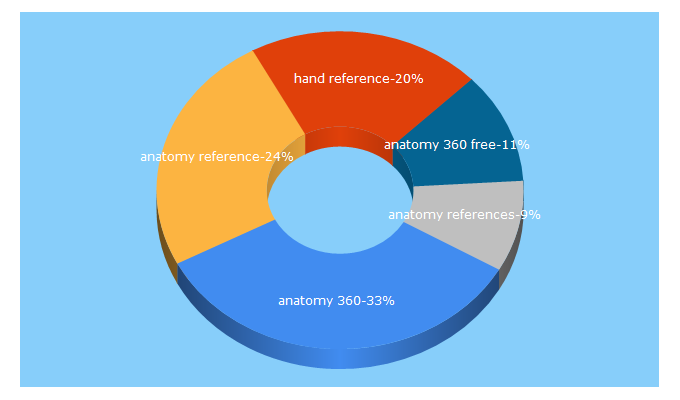 Top 5 Keywords send traffic to anatomy360.info