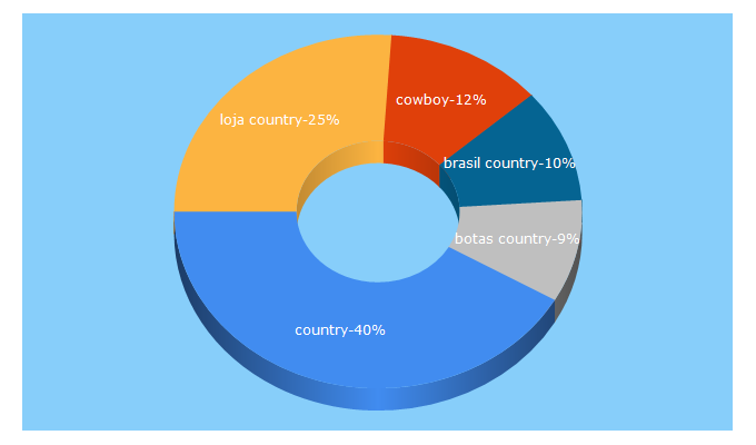 Top 5 Keywords send traffic to brasilcowboy.com.br