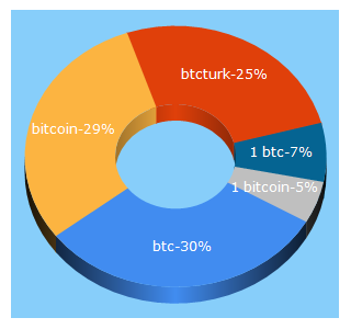 Top 5 Keywords send traffic to btcturk.com