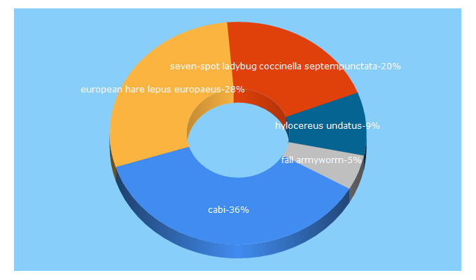 Top 5 Keywords send traffic to cabi.org