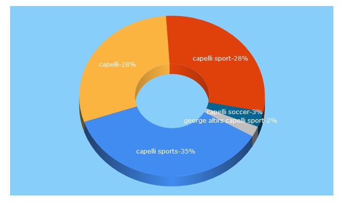 Top 5 Keywords send traffic to capellisport.com