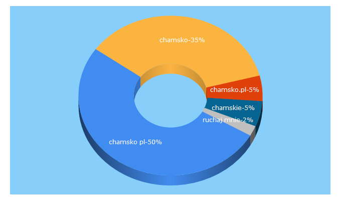 Top 5 Keywords send traffic to chamsko.pl