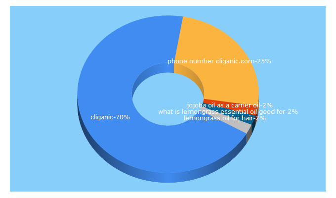 Top 5 Keywords send traffic to cliganic.com