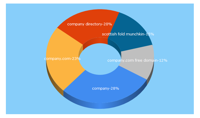 Top 5 Keywords send traffic to company.com