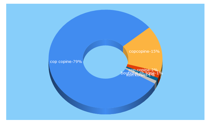 Top 5 Keywords send traffic to cop-copine.com