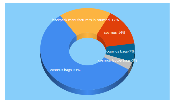 Top 5 Keywords send traffic to cosmusbags.in