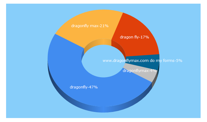 Top 5 Keywords send traffic to dragonflymax.com
