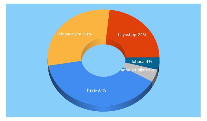 Top 5 Keywords send traffic to haysshop.com